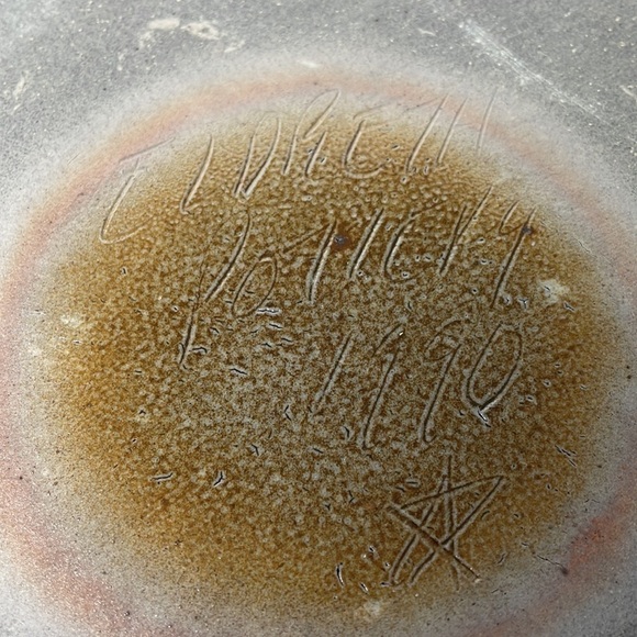 Vintage 1990 Eldreth Cat Pie Salt Glazed Pottery Plate Dish - Picture 4 of 11